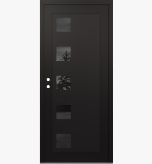 Diamond C5 36" x 80" black/black mirrored Glass Panel black RHI