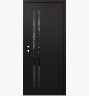 Diamond C6 36" x 80" black/black mirrored Glass Panel black RHI