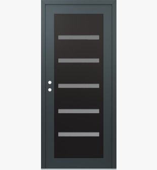 Diamond C7 36" x 80" anthracite/anthracite frosted Glass Panel black RHI