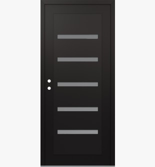 Diamond C7 36" x 80" black/white frosted Glass Panel black RHI