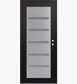 Diamond C7 36" x 80" black/white frosted Glass Panel stainless steel LHI