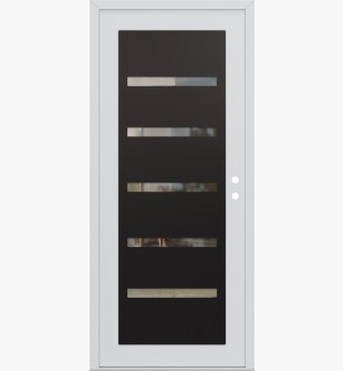 Diamond C7 36" x 80" white/white clear Glass Panel black LHI