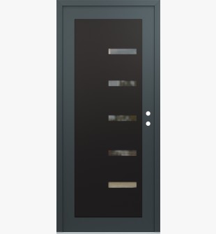 Diamond C8 36" x 80" anthracite/anthracite clear Glass Panel black LHI