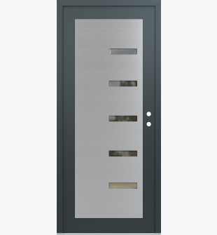 Diamond C8 36" x 80" anthracite/anthracite clear Glass Panel stainless steel LHI