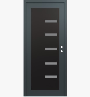 Diamond C8 36" x 80" anthracite/anthracite frosted Glass Panel black LHI