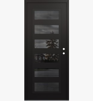 Diamond C9 36" x 80" black/black mirrored Glass Panel black LHI