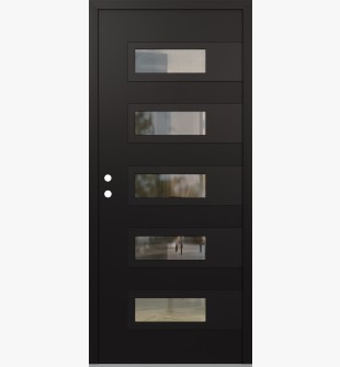 Diamond D3 36" x 80" black/black Clear Glass Panel black RHI