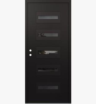 Diamond D4 36" x 80" black/black Mirrored Glass Panel black RHI