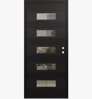 Diamond D5 36" x 80" black/black Clear Glass Panel black LHI