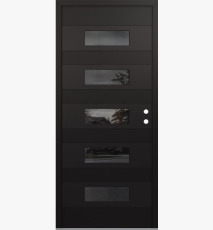 Diamond D5 36" x 80" black/black Mirrored Glass Panel black LHI