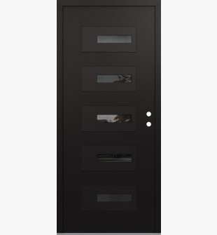 Diamond D6 36" x 80" black/black Mirrored Glass Panel black LHI