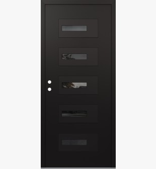 Diamond D6 36" x 80" black/black mirrored Glass Panel black RHI