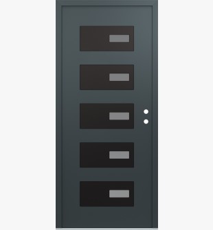 Diamond D7 36" x 80" anthracite/anthracite frosted Glass Panel black LHI