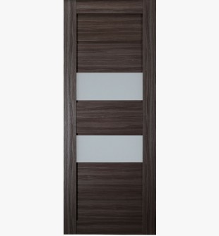 DOOR SLAB DESSA VETRO GRAY OAK 30" X 80" X 1 9/16" FROSTED GLASS