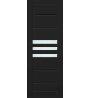 RTA DOOR SLAB DOME VETRO BLACK MATTE 36" X 80" X 1 3/4" FROSTED GLASS