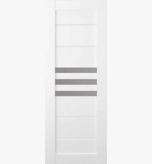 DOOR SLAB DOME VETRO BIANCO NOBLE 28" X 84" X 1 9/16" FROSTED GLASS