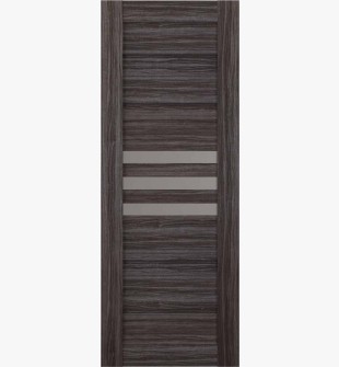 DOOR SLAB DOME VETRO GRAY OAK 30" X 80" X 1 9/16" FROSTED GLASS