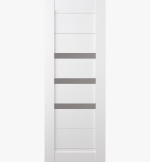 RTA DOOR SLAB DORA VETRO BIANCO NOBLE 28" X 96" X 1 9/16" FROSTED GLASS