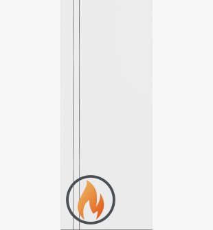DOOR SLAB 20 MIN FIRE RATED 2V SNOW WHITE 30" X 80" X 1 3/4"