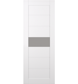 DOOR SLAB EDNA VETRO SNOW WHITE 28" X 92 1/2" X 1 3/4" FROSTED GLASS