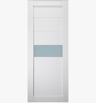 DOOR SLAB EDNA VETRO BIANCO NOBLE 24" X 80" X 1 9/16" FROSTED GLASS