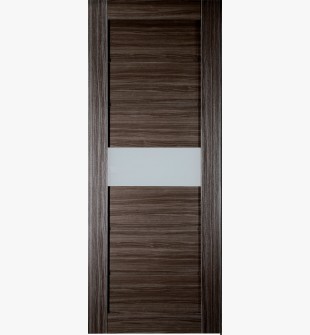 DOOR SLAB EDNA VETRO GRAY OAK 30" X 80" X 1 9/16" FROSTED GLASS