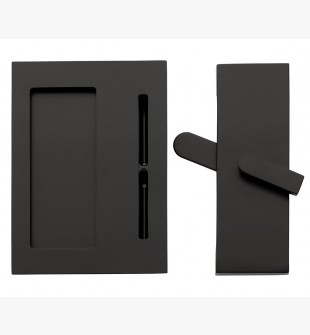 EMTEK BARN PRIVACY LOCK WITH FLUSH PULL PRIVACY FLAT BLACK (US19) 222202