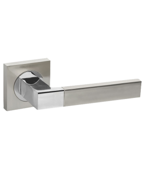 Door handle ETHNO KM SN/CP-3 satin nickel/polished chrome