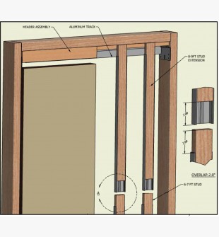 EXTENSION KIT SLAL-PD KIT UP TO 9' (4 EA. WOOD FRAME EXTENSIONS + 4 EA. ALUMINUM FRAME EXTENSIONS)