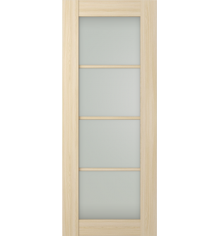 DOOR SLAB AVON 4 LITE VETRO LOIRE ASH 36" X 84" X 1 3/4"