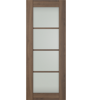 DOOR SLAB AVON 4 LITE VETRO PECAN NUTWOOD 30" X 96" X 1 3/4"