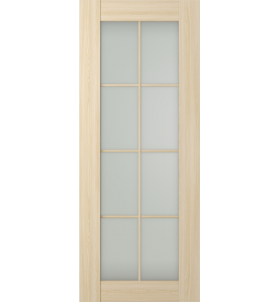 DOOR SLAB AVON 8 LITE VETRO LOIRE ASH 24" X 80" X 1 3/4"