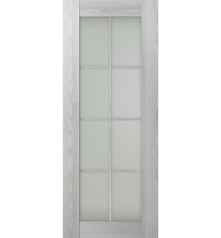 DOOR SLAB AVON 8 LITE VETRO RIBEIRA ASH 36" X 84" X 1 3/4"