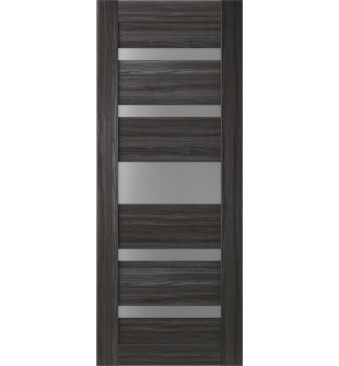 DOOR SLAB GINA VETRO GRAY OAK 30" X 80" X 1 9/16" FROSTED GLASS