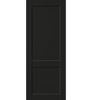 RTA DOOR SLAB SHAKER 2 PANEL BLACK MATTE 36" X 92 1/2" X 1 3/4"