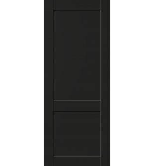 DOOR SLAB SHAKER 2 PANEL BLACK MATTE 18" X 92 1/2" X 1 3/4"