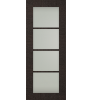 NDOOR SLAB AVANTI 4 LITE VETRO BLACK APRICOT 30" X 92 1/2" X 1 3/4" TEMPERED FROSTED GLASS