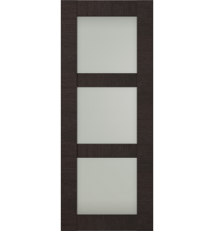 NDOOR SLAB AVANTI 3 LITE VETRO BLACK APRICOT 32" X 92 1/2" X 1 3/4" TEMPERED FROSTED GLASS