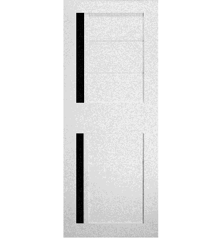 DOOR SLAB ESTA BL VETRO BIANCO NOBLE 36" X 84" X 1 9/16" BLACK GLASS