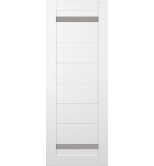 DOOR SLAB PERLA VETRO SNOW WHITE 28" X 84" X 1 3/4" FROSTED GLASS