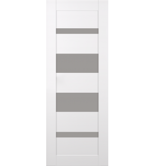 DOOR SLAB MIRELLA VETRO SNOW WHITE 18" X 96" X 1 3/4" FROSTED GLASS