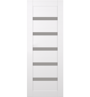 DOOR SLAB LEORA VETRO SNOW WHITE 18" X 84" X 1 3/4" FROSTED GLASS