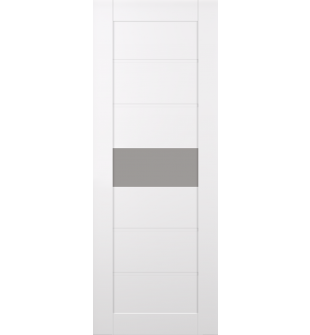 DOOR SLAB EDNA VETRO SNOW WHITE 28" X 96" X 1 3/4" FROSTED GLASS