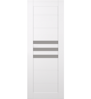 DOOR SLAB DOME VETRO SNOW WHITE 30" X 96" X 1 3/4" FROSTED GLASS