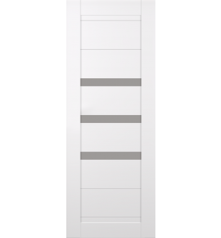 DOOR SLAB DORA VETRO SNOW WHITE 18" X 96" X 1 3/4" FROSTED GLASS