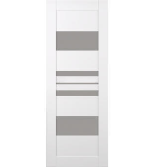 DOOR SLAB ROMI VETRO SNOW WHITE 24" X 96" X 1 3/4" FROSTED GLASS