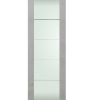DOOR SLAB AVON 202 4H GOLD STRIPS VETRO LIGHT URBAN 28" X 84" X 1 3/4"