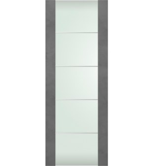 DOOR SLAB AVON 202 4H VETRO DARK URBAN 30" X 92 1/2" X 1 3/4"