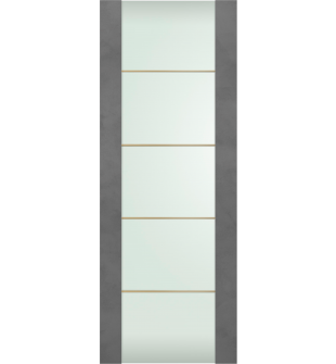 DOOR SLAB AVON 202 4H GOLD STRIPS VETRO DARK URBAN 18" X 84" X 1 3/4"