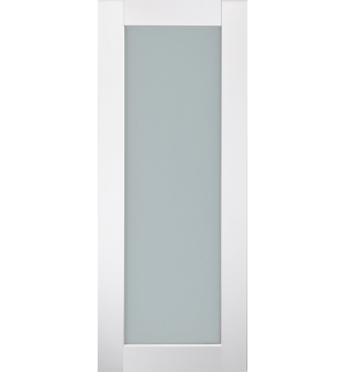 DOOR SLAB SMART PRO 207 VETRO POLAR WHITE 18" X 84" X 1 3/4" TEMPERED FROSTED GLASS